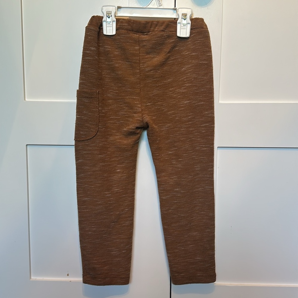 Zara Brown Knit Joggers with Patch Pocket - Picture 3 of 4